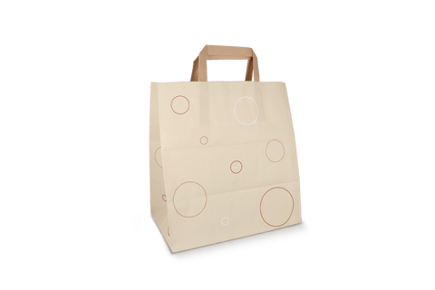 Product foto van Papieren tassen Middel bubbles 80 gr. 27+17x29cm