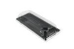 Product foto van Sushi tray HP-02 + deksel 220x90x20mm Zwart