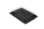 Product foto van Sushi tray HP-05 + deksel 185x130x20mm Zwart