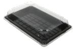 Product foto van Sushi tray HP-09 + deksel 240x150x25mm Zwart