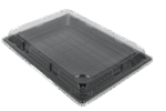 Product foto van Sushi tray HP-11 + deksel 255x187x23mm Zwart