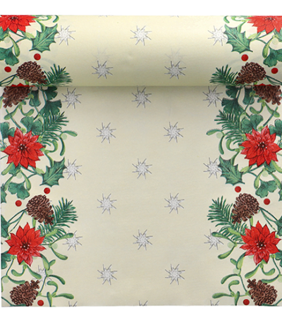 Product foto van Airlaid Tafellopers Winterly 24m