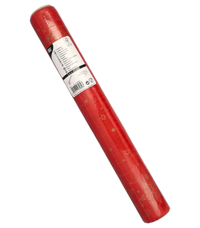 Product foto van Airlaid tafellopers rood Christmas Shine 3m
