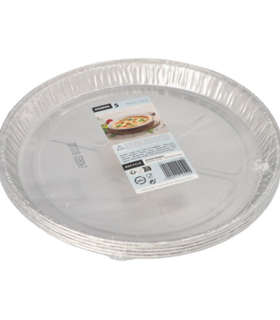 Product foto van Aluminium Pizzavormen rond 27cm set van 5
