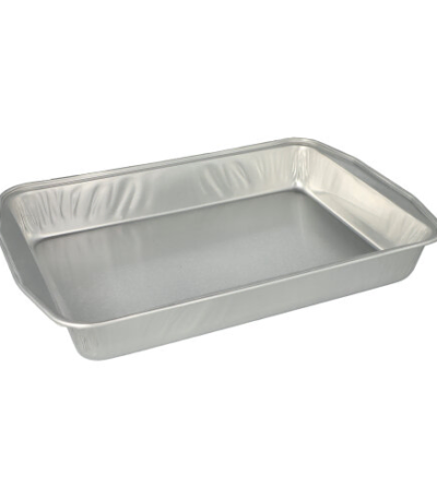 Product foto van Aluminium braadschalen zilver set van 5