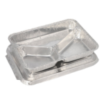 Product foto van Aluminium menuschalen 3-vaks set van 50 760ml