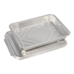 Product foto van Aluminium menuschalen met deksel set van 50 930ml