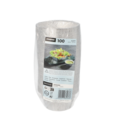 Product foto van Aluminium schaaltjes rond set van 100 120ml