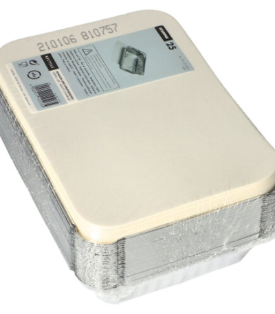 Product foto van Aluminium schalen met deksel 0.8l set van 25