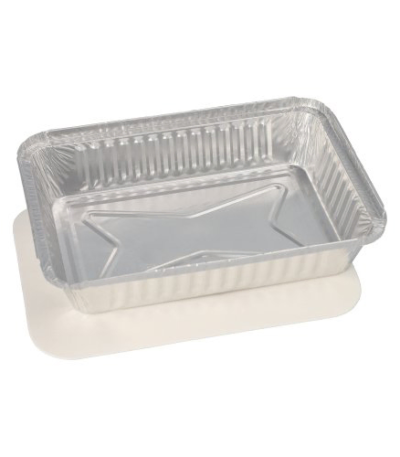 Product foto van Aluminium schalen met deksel 0.8l set van 25