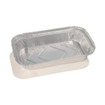 Product foto van Aluminium schalen met deksel Lasagna 0.65l set van 10