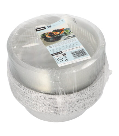 Product foto van Aluminium schalen met deksels set van 25 770ml