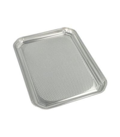 Product foto van Aluminium serveerschalen hoekig set van 5 35x26 cm