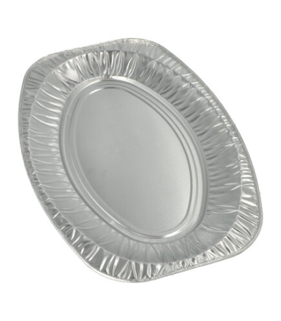 Product foto van Aluminium serveerschalen ovaal 43x29cm set van 10