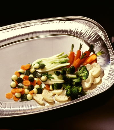 Product foto van Aluminium serveerschalen ovaal set van 3 35x24