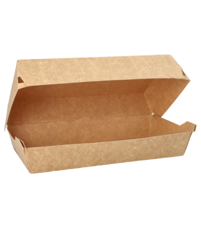 Product foto van Bagetteboxen karton bruin groot set van 25 100% Fair