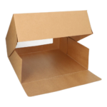 Product foto van Bakjes voor gebakjes met deksel hoekig 10x30x30 cm PLA venster set van 25