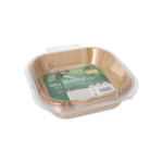 Product foto van Bakpapier bruin voor airfryer 16x16 cm set van 100
