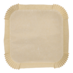 Product foto van Bakpapier bruin voor hete luchtfriteuses 23x23cm set van 100