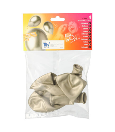 Product foto van Ballonnen Shiny Prosecco large set van 4