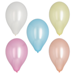 Product foto van Ballonnen assorti kleuren 25cm set van 10 Pearly