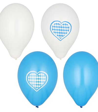 Product foto van Ballonnen assorti kleuren Beiers blauw set van 20