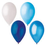Product foto van Ballonnen assorti kleuren Blue-Mix 25cm set van 16