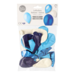 Product foto van Ballonnen assorti kleuren Blue-Mix 25cm set van 16
