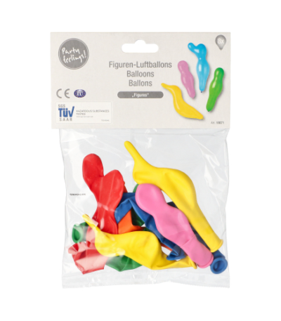 Product foto van Ballonnen assorti kleuren Figures set van 8