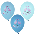 Product foto van Ballonnen assorti kleuren Flamingo set van 6
