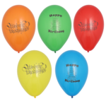 Product foto van Ballonnen assorti kleuren Happy Birthday set van 10