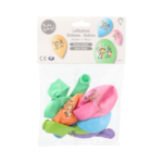 Product foto van Ballonnen assorti kleuren Monkey Birthday set van 6