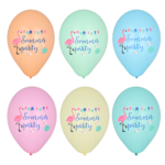 Product foto van Ballonnen assorti kleuren Summerparty set van 6