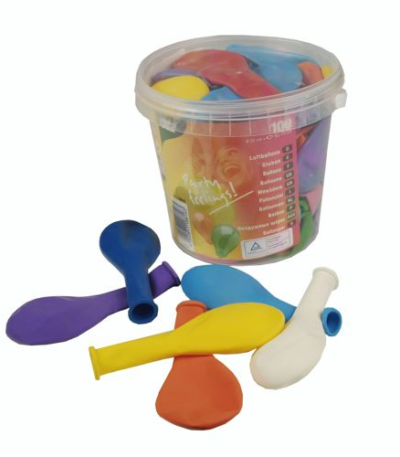 Product foto van Ballonnen assorti kleuren doos van 100