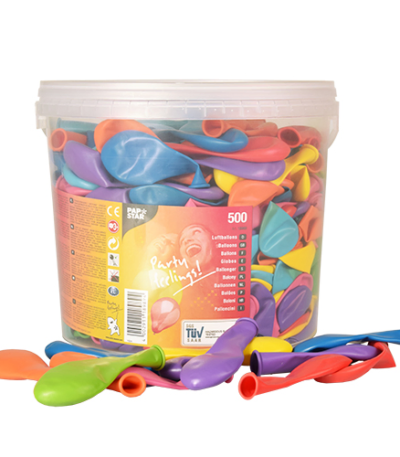 Product foto van Ballonnen assorti kleuren doos van 500