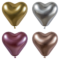 Product foto van Ballonnen assorti kleuren glossy heart large set van 4