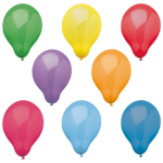 Product foto van Ballonnen assorti kleuren set van 16