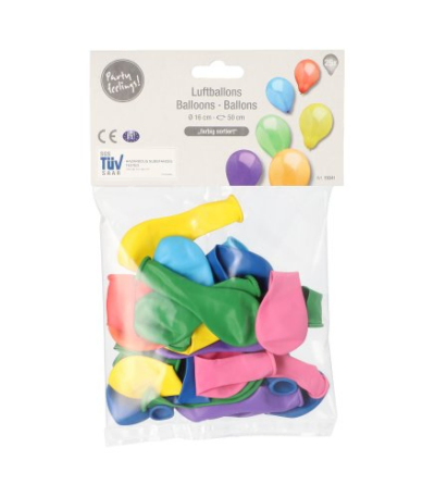 Product foto van Ballonnen assorti kleuren set van 25