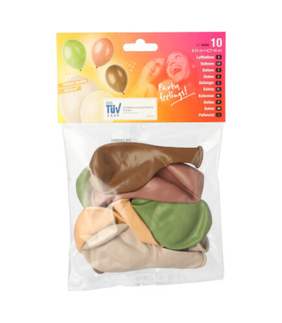 Product foto van Ballonnen assorti kleuren set van 25cm Natural