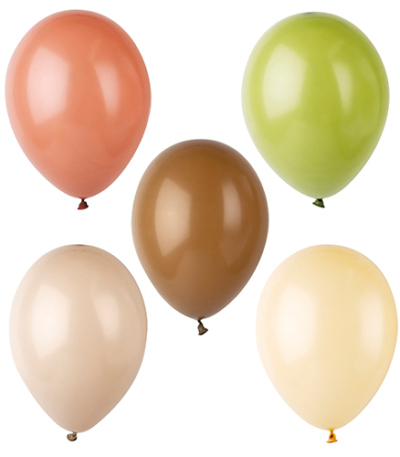 Product foto van Ballonnen assorti kleuren set van 25cm Natural