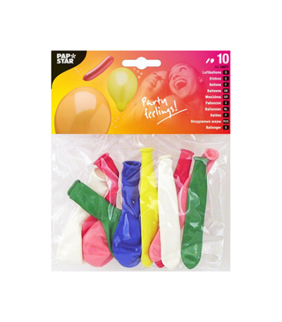 Product foto van Ballonnen assorti kleuren verschillende vormen set van 10
