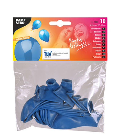 Product foto van Ballonnen blauw 25cm set van 10