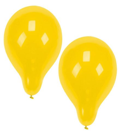 Product foto van Ballonnen geel 25 cm set van 10