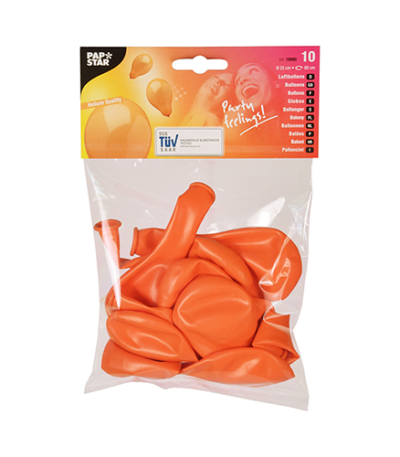 Product foto van Ballonnen oranje 25 cm set van 10