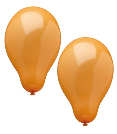 Product foto van Ballonnen oranje 25 cm set van 10