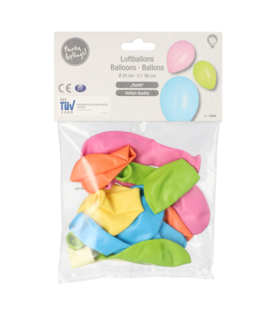 Product foto van Ballonnen pastel kleuren set van 10