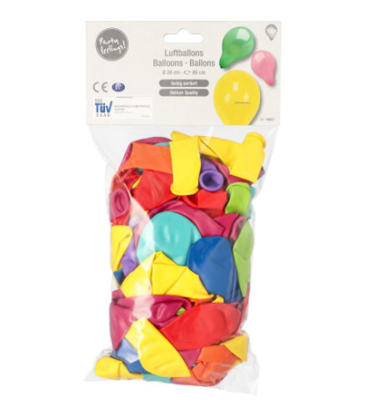 Product foto van Ballonnen rond assorti kleuren set van 100