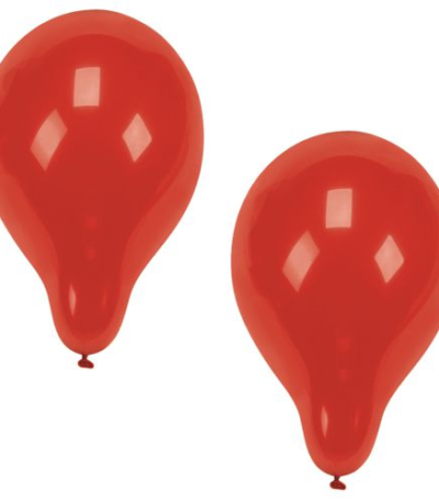 Product foto van Ballonnen rood 25 cm set van 100
