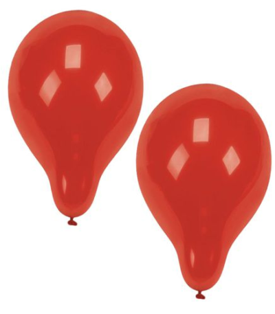 Product foto van Ballonnen rood 25cm set van 10