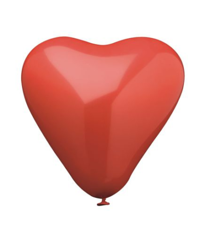 Product foto van Ballonnen rood Heart groot set van 4